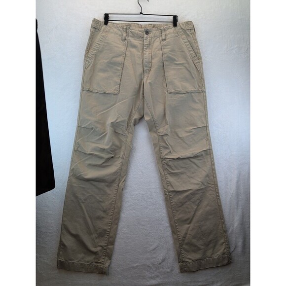 Vtg Gap Fatigue Pants Twill Military Flap Pockets Khaki Colored Mens 36x36 - Picture 1 of 13